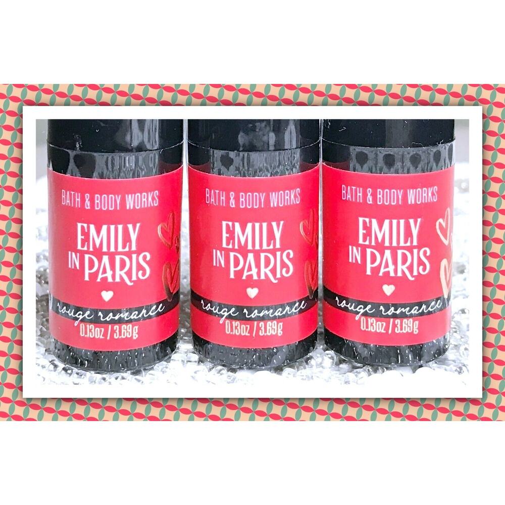Bath & Body Works Emily in Paris Rouge Romance Red Lip Stick Lipstick x3